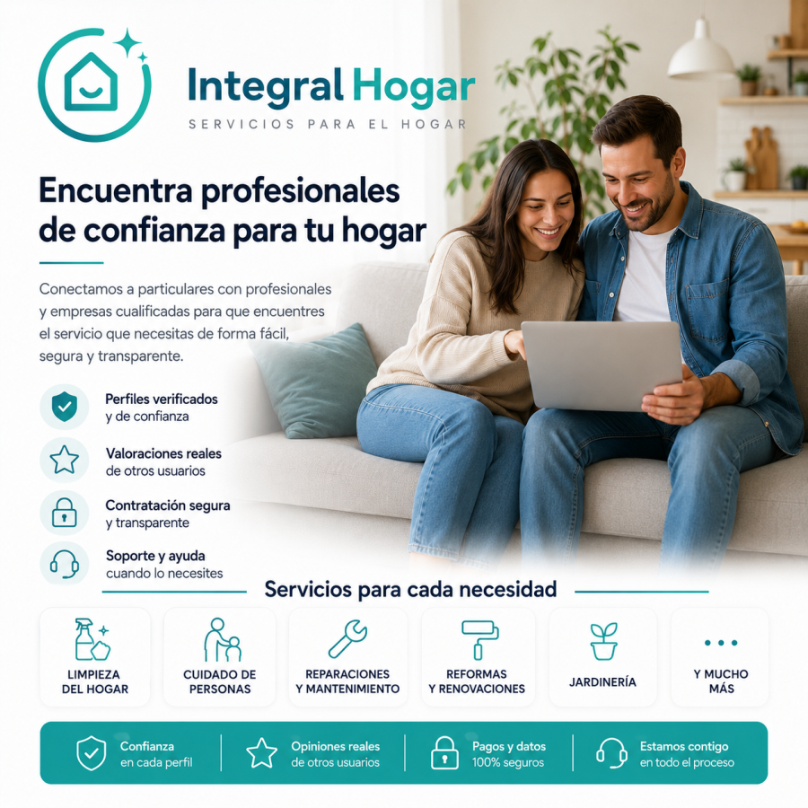 IntegralHogar: la plataforma que quiere cambiar la forma de encontrar profesionales para el hogar
