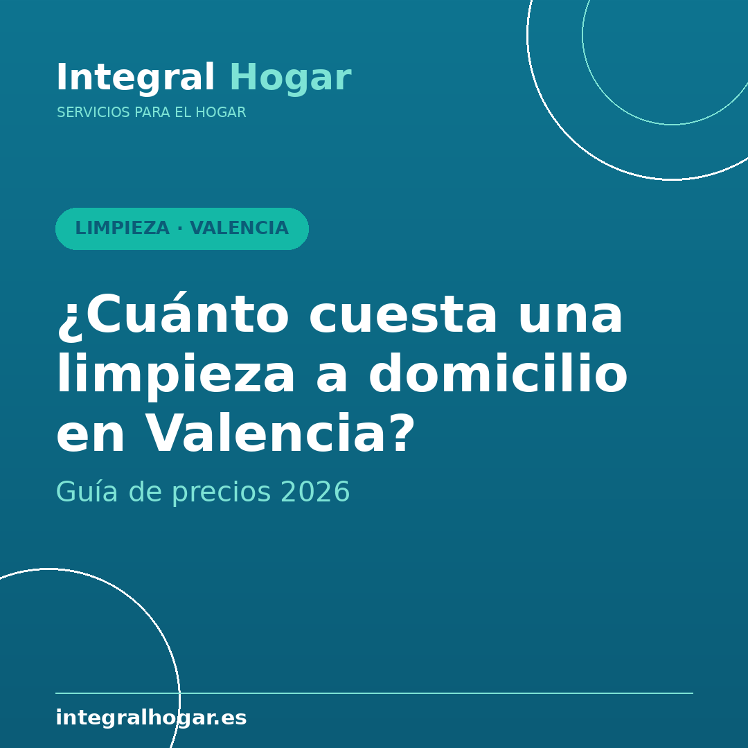 ¿Cuánto cuesta una limpieza a domicilio en Valencia? Guía de precios 2026